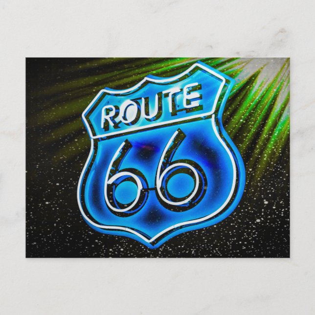 Postal Signo de ruta 66 (Anverso)