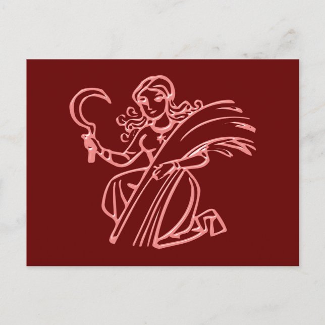 Postal Signo de Sternzeichen Jungfrau zodiac Virgo (Anverso)