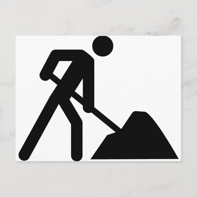 Postal signo de trabajador de construcción (Anverso)