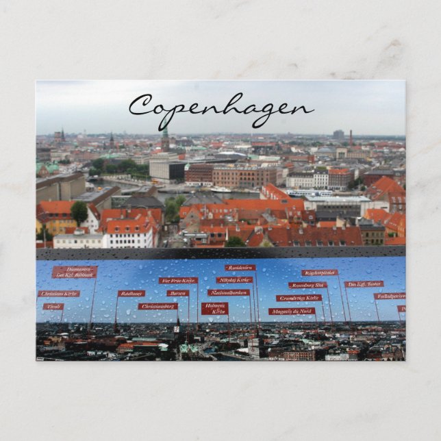 Postal signo de vista de copenhague (Anverso)