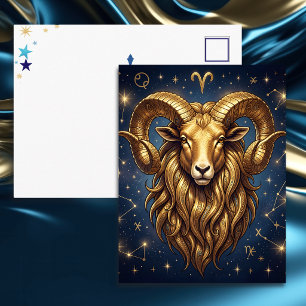Postal Signo del Zodiaco Aries   Manteniéndose en Contact