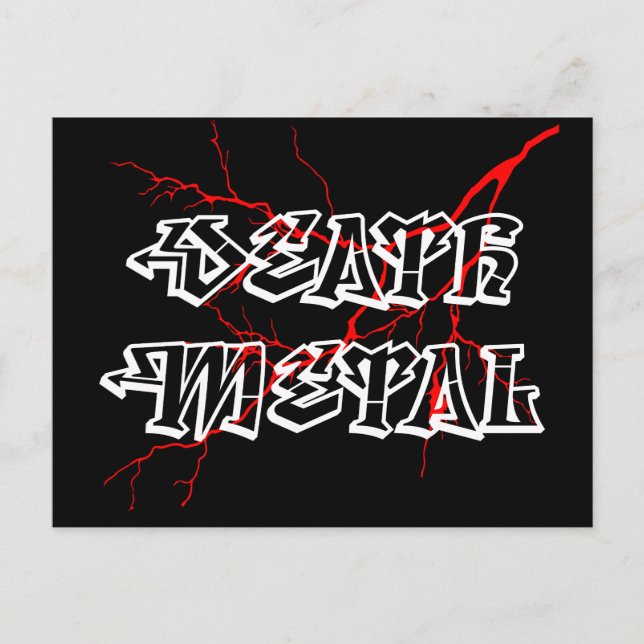 Postal Signo metalizado de muerte (Anverso)