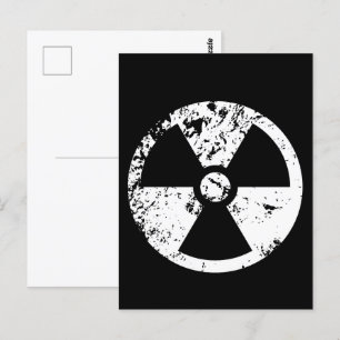 Postal Signo radioactivo nuclear