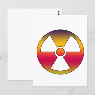 Postal Signo radioactivo nuclear