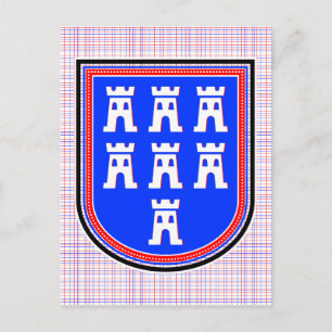 Postal Signo sajón rojo azul