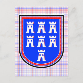 Postal Signo sajón rojo azul