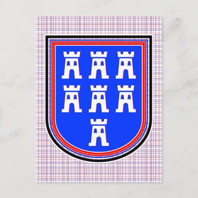 Postal Signo sajón rojo azul (Anverso)