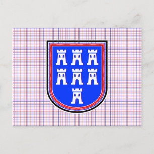 Postal Signo sajón rojo azul