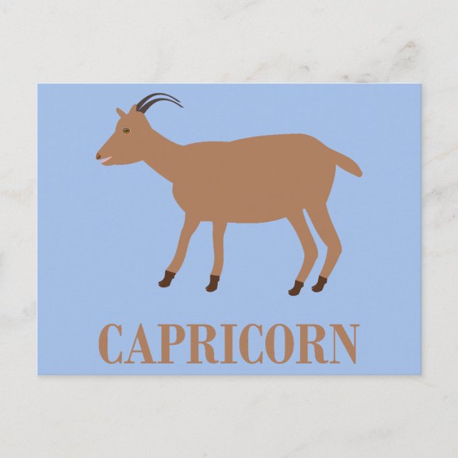Postal Signo zodiacal Capricornio Cabra (Anverso)