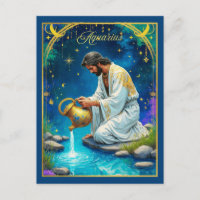 Signo zodiacal de Acuario bajo un cielo estrellado