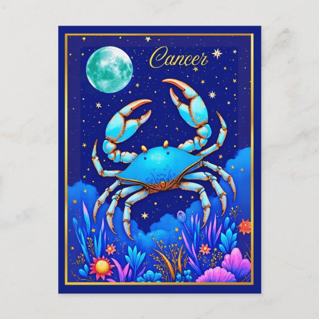 Postal Signo zodiacal de Cáncer (Anverso)