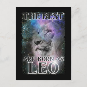 Postal Signo zodiacal Leo Cumpleaños León Nacido en julio