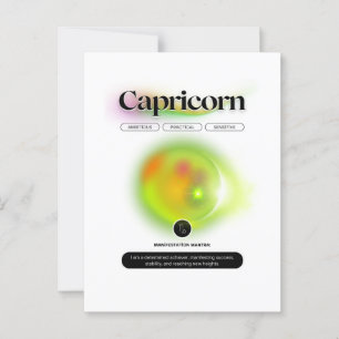 Postal Signo Zodiacal Moderno Capricornio Cita Elemento T