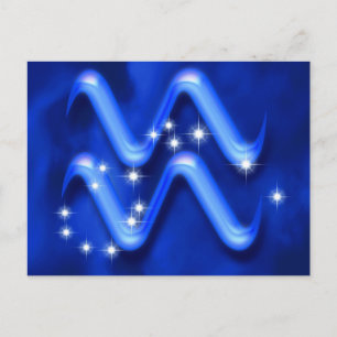 Postal Signo zodiaco Aquarius