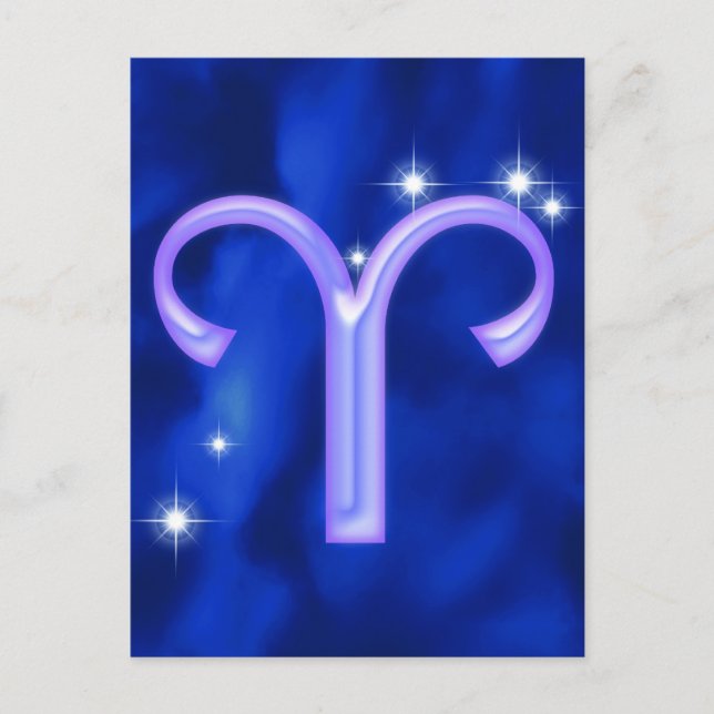 Postal Signo zodiaco Aries (Anverso)