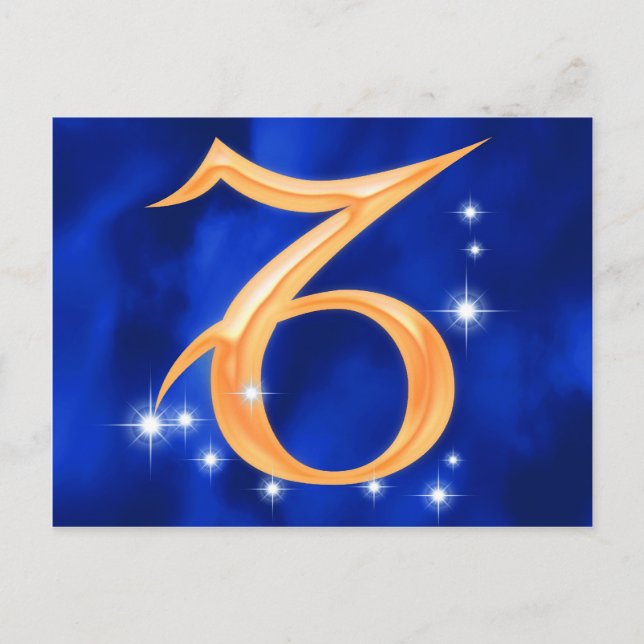 Postal Signo zodiaco Capricorn (Anverso)