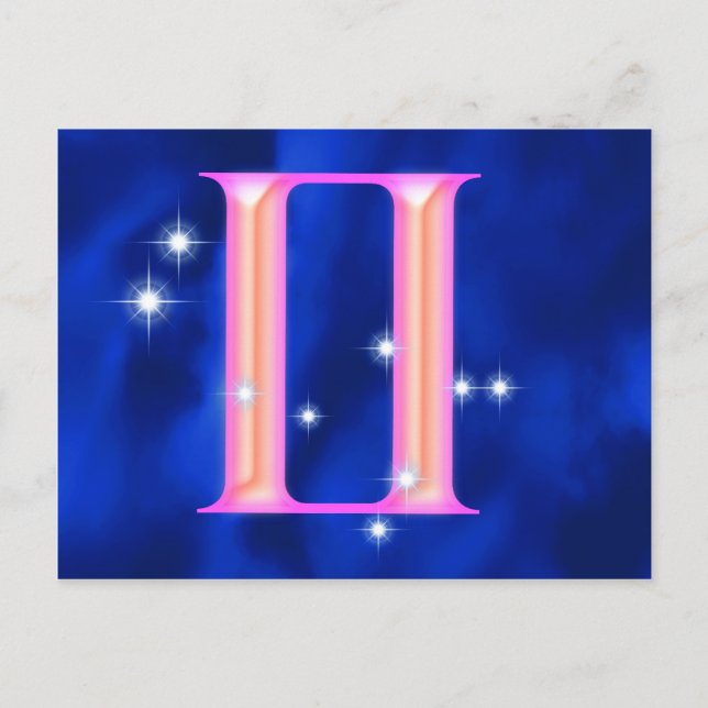 Postal Signo zodiaco Gemini (Anverso)