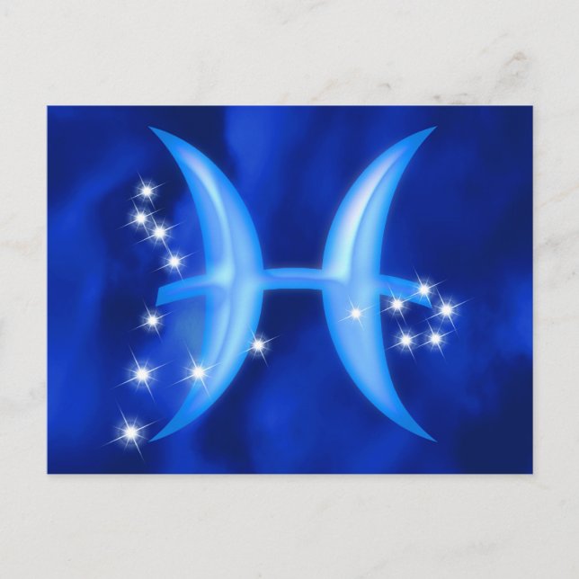 Postal Signo zodiaco Pisces (Anverso)