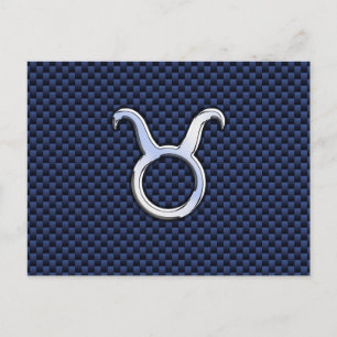 Postal Signo Zodíaco Tauro Moderno Estampado en Fibra de 
