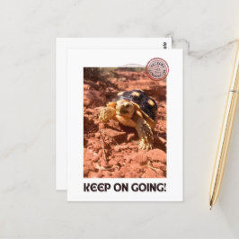 Postal Sigue adelante con la tortuga Inspiradora de estaf