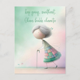 Postal Sigue Adelante Querido Frase Inspiradora Arte Cu