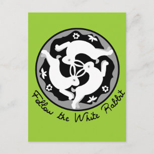 Postal Sigue al Conejo Blanco