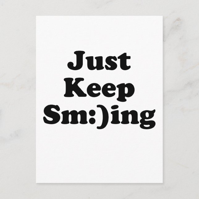 Postal Sigue Sonriendo (Anverso)