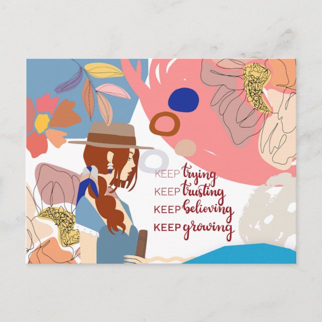 Postal Sigue Tratando De Confiar En Creer En Crecientes C (Anverso)