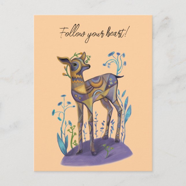 Postal sigue tu corazón  (Anverso)