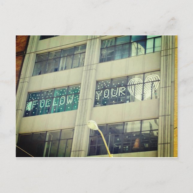 Postal Sigue tu corazón (Anverso)