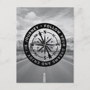 Postal Sigue tus sueños y disfruta del viaje