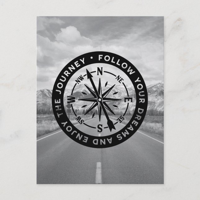 Postal Sigue tus sueños y disfruta el viaje (Anverso)