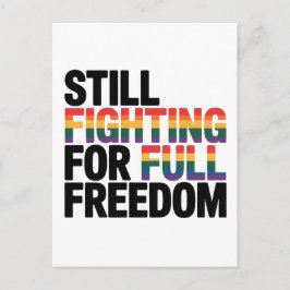 Postal Siguiendo la Lucha por la Libertad Total LGBTQ Amé