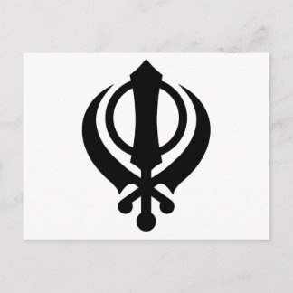 Postal Sikh Khanda Black