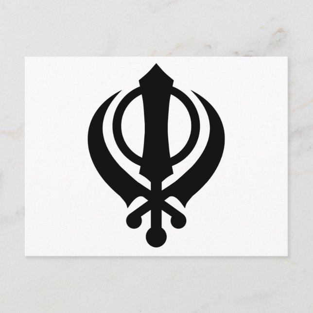 Postal Sikh Khanda Black (Anverso)