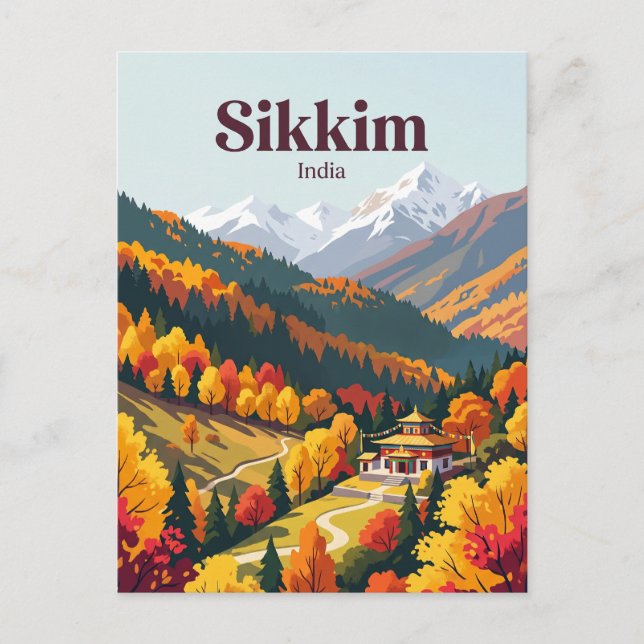 Postal Sikkim India (Anverso)
