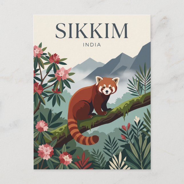 Postal Sikkim India (Anverso)