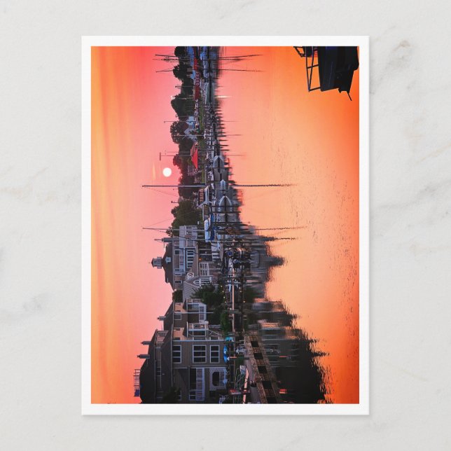 Postal Silencio al atardecer (Anverso)