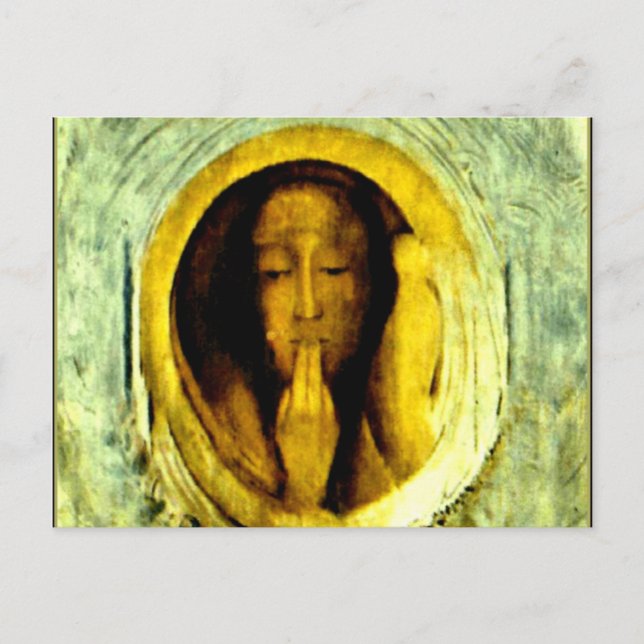 Postal Silencio de Odilon Redon (Anverso)