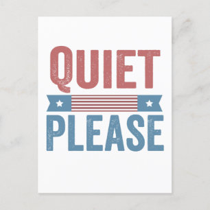Postal Silencio, por favor, Trump Harris, debate presiden