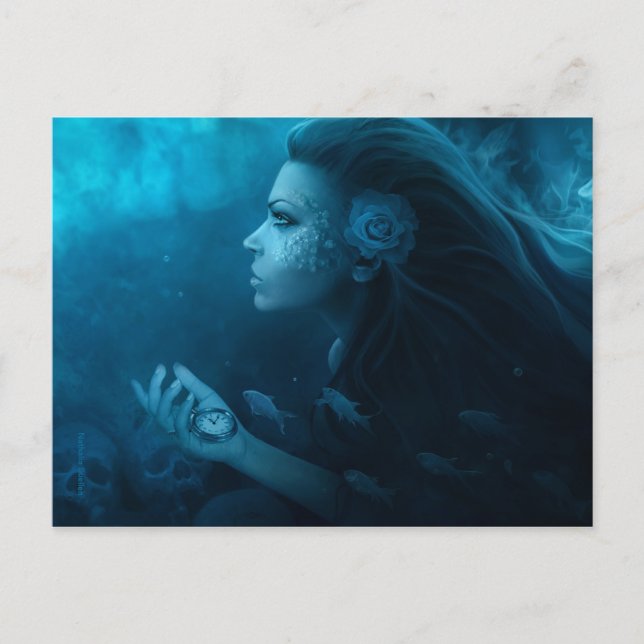 Postal Silencio profundo completado (Anverso)