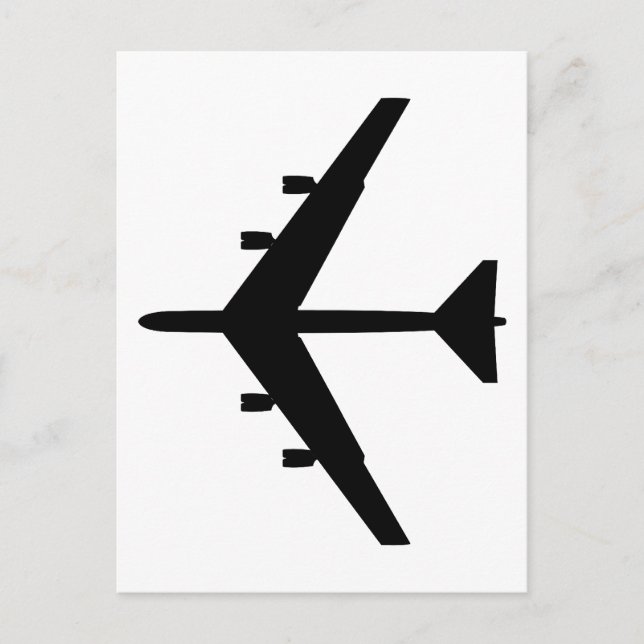 Postal Silhouette B-52 - Negro (Anverso)