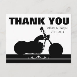 Postal Silhouette Black White Motorcycle Biker