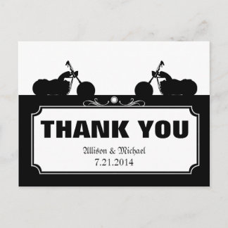 Postal Silhouette Black White Motorcycle Biker