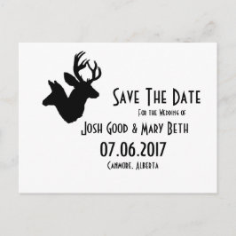 Postal Silhouette Buck & Doe, Bodas Fecha