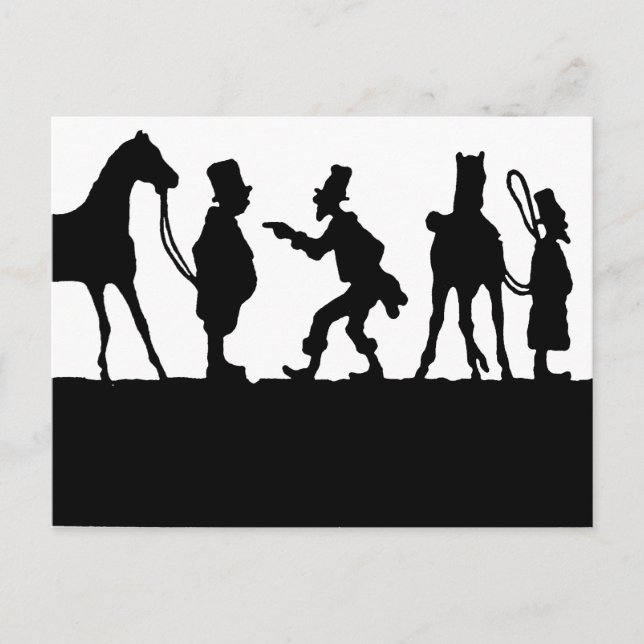 Postal Silhouette: Cabalero (Anverso)