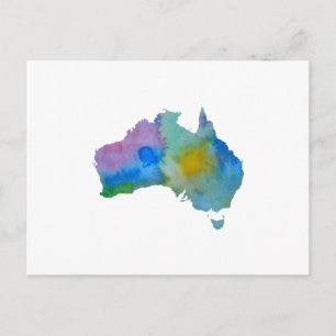 Postal Silhouette colorida australia