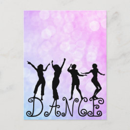 Postal Silhouette Dancers Bokeh Dance
