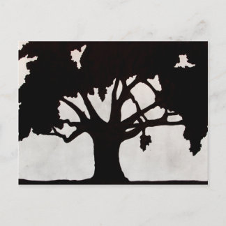 Postal Silhouette de árbol