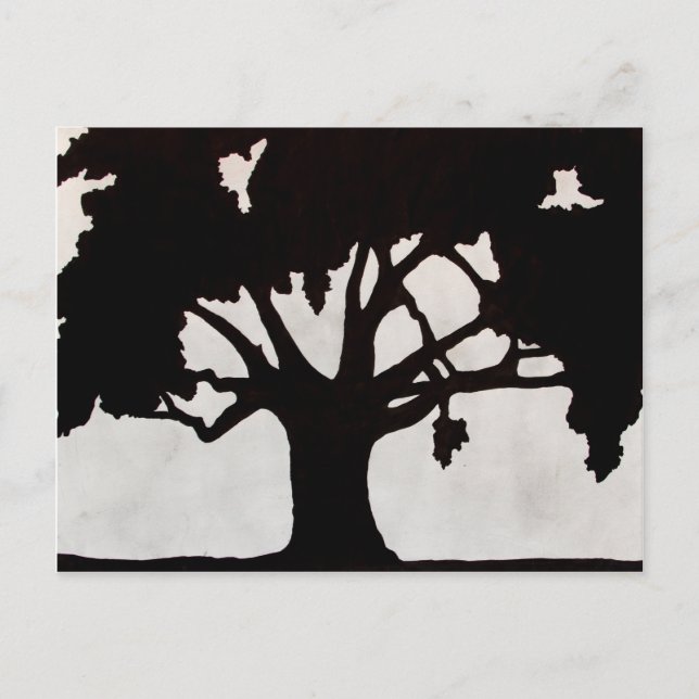 Postal Silhouette de árbol (Anverso)